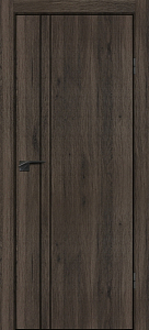 Товар Межкомнатная дверь P-20  черный молдинг PET,  кромка ABS черная c 4-х ст. Дуб темный